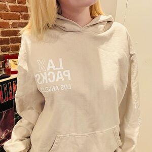 Tan Oversized Boxy Hoodie Sweatshirt